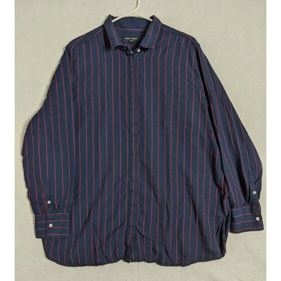 Banana Republic Other - Banana Republic Mens Shirt‎ Size XL Long Sleve Stripes Parker Tunic Fit Lyocell